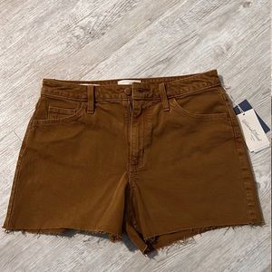Mustard Universal Thread Cut Off Shorts
